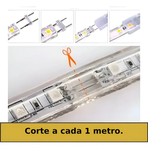 Mangueira Led 5050 Chata 15m Branco Quente Ou Frio