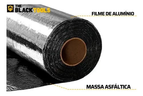 Manta Asfáltica Aluminizada Auto Adesiva 90cm X 10m Kit 5