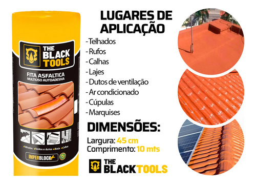 Manta Asfáltica Auto Adesiva Terracota Para Telha 90cm X 10m