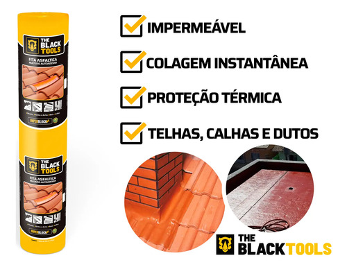 Manta Asfáltica Auto Adesiva Terracota Para Telha 90cm X 10m