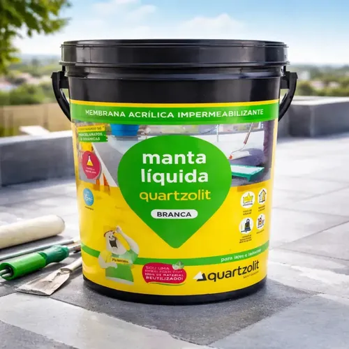 Manta Líquida 1 8 Kg Quartzolit Branco Telhados Lajes Branco