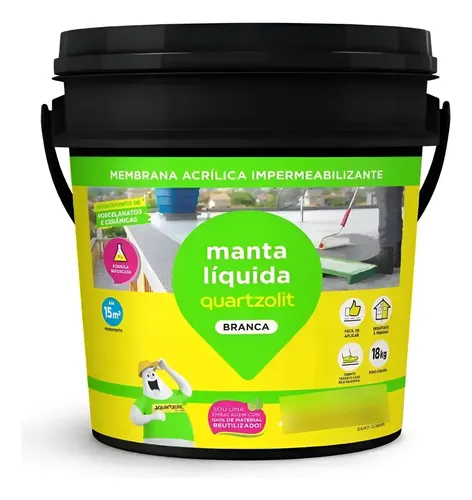 Manta liquida branca telhado quartzolit