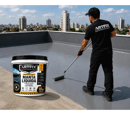 Manta liquida emborrachada 18 kg p area externa interna cinz