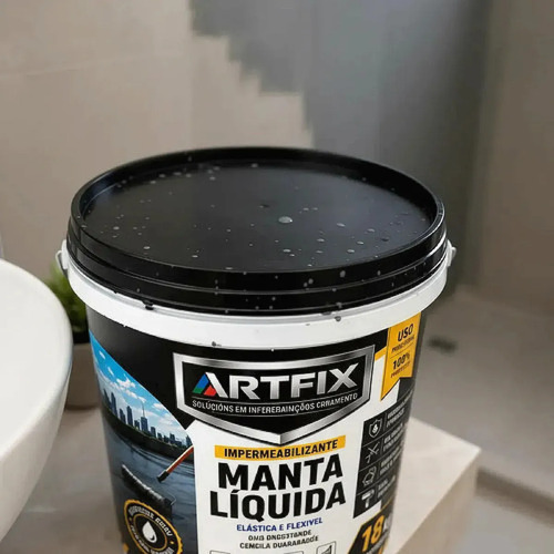 Manta Liquida Emborrachada 18 Kg P/ Área Externa Interna Cinza Acetinado