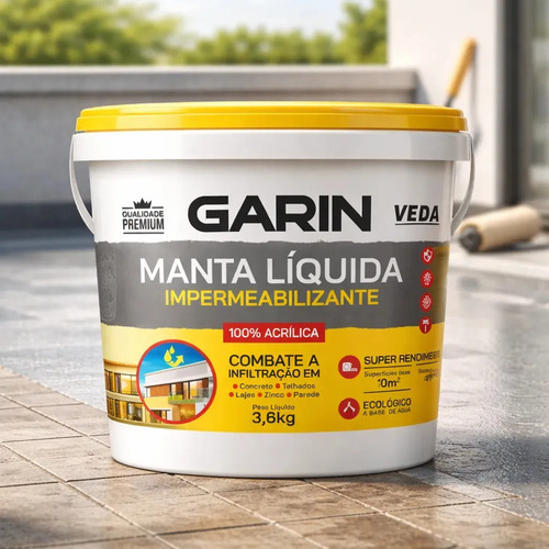 Manta Líquida Emborrachada Impermeabilizante 3,6kg