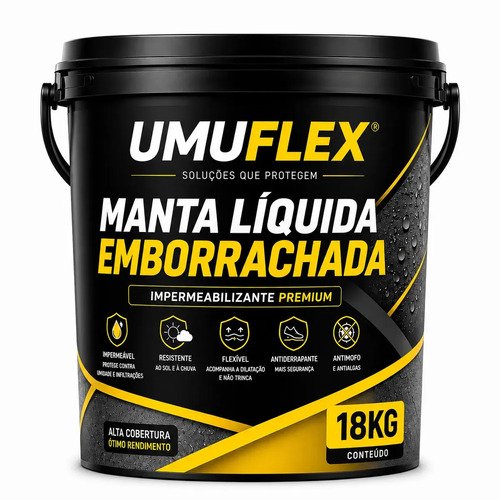 Manta liquida emborrachada impermeabilizante paredes telhado