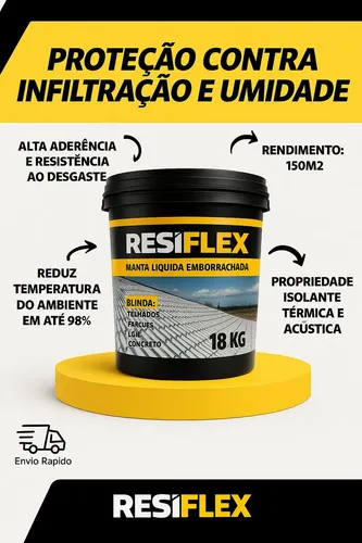 Manta Líquida Resistente Sol E Chuva Resiflex 18kg