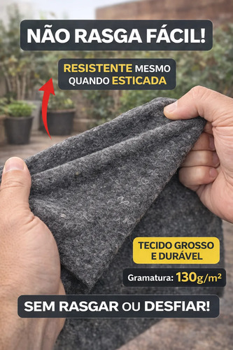 Manta Tipo Bidim Geotextil Drenagem Canteiros 100m2 (100x1m)