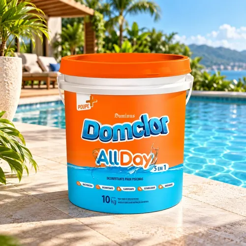 Manutencao para piscina all day 1 0 kg completo domclor