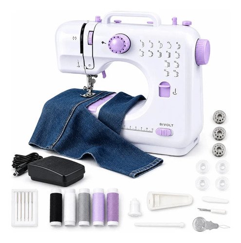 Maquina costura eletrica bivolt portatil compacta 12 pontos