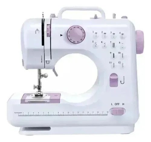 Máquina Costura Elétrica Bivolt Portátil Compacta 12 Pontos Cor Branco