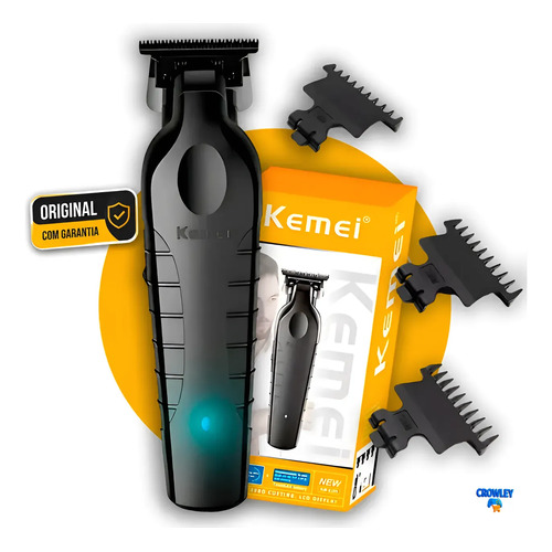 Maquina de acabamento corta cabelo profissional kemei 2299 p 1 2