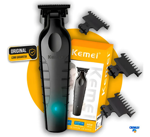 Máquina De Acabamento Corta Cabelo Profissional Kemei 2299 P