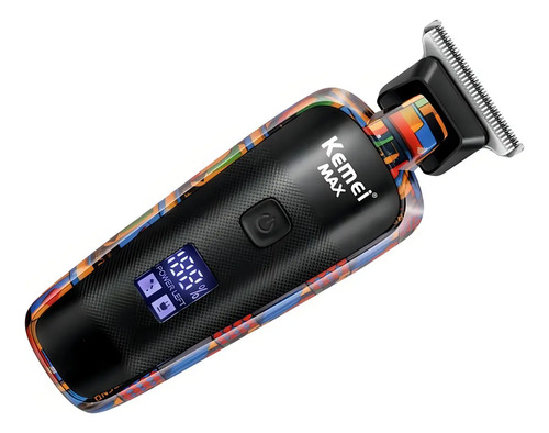 Máquina de Acabamento Kemei KM-5090 com Tela Digital e 6 Pentes