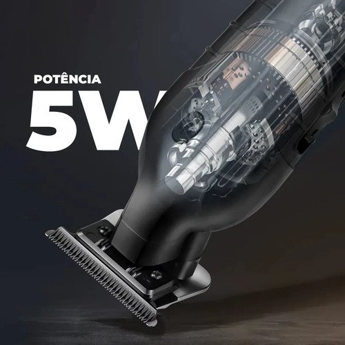 Máquina De Corte Acabamento Profissional Com Aparador De Nariz Cabelo Pelo Barbear Maquininha Detalhes Sem Fio Preto Catálogo