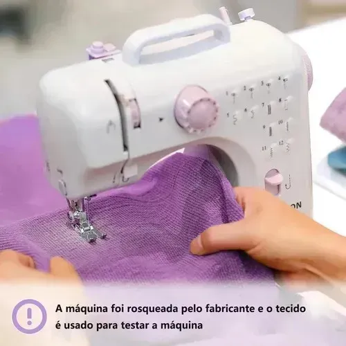 Máquina De Costura Elétrica Multifuncional Portátil 12 Modos