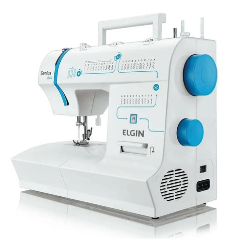 Maquina de costura genius plus jx 4035 elgin cor branco