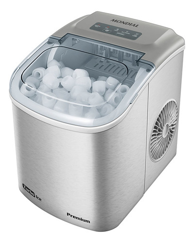 Maquina de gelo turbo ice premium mondial 130w mg 12 gi