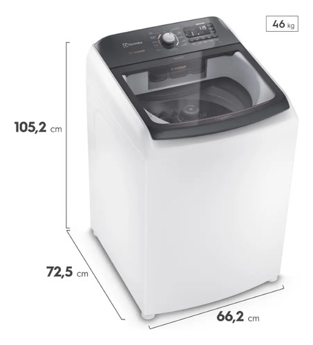 Máquina de Lavar 15kg Electrolux Premium Care com Cesto Inox, Jet&Clean e Time Control LEC15