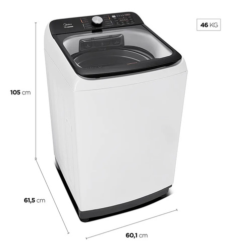 Máquina De Lavar 15kg wave agitator branca Midea