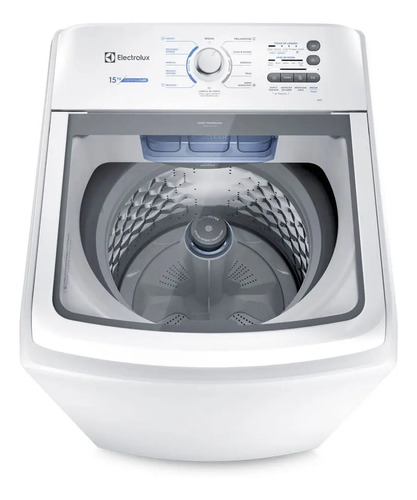 Máquina de Lavar Electrolux 15kg Branca Essential Care com Cesto Inox e Jet&Clean LED15