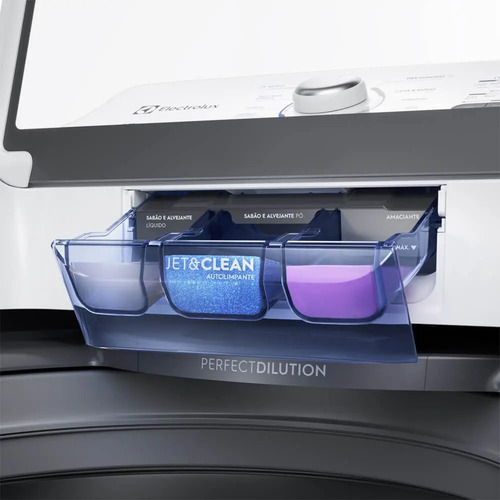 Máquina de Lavar Electrolux 17kg Branca Essential Care com Cesto Inox e Jet&Clean Led17