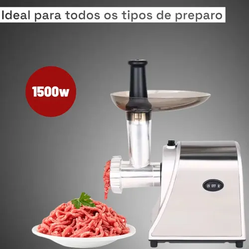 Máquina De Moer Carne Fazer Linguiça Hamburguer Automático