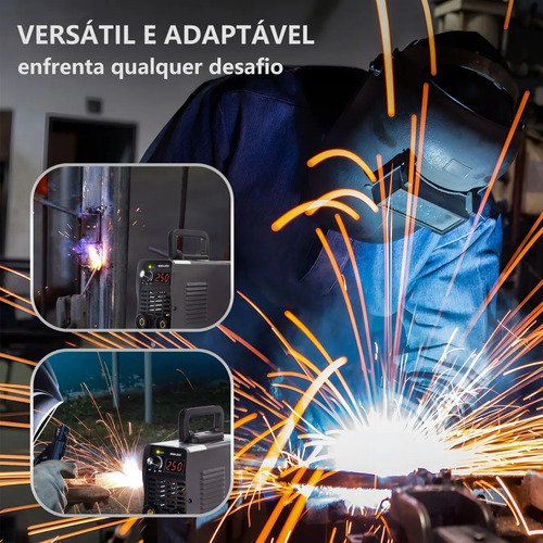 Máquina de Solda Adeske MMA-250 Inversora 250A com Display Digital