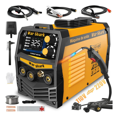 Maquina de solda inversora 325a 3 em 1 mig tig mma bivolt 11