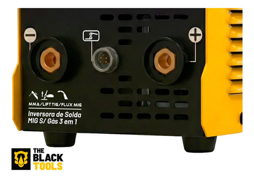 Máquina De Solda Inversora Mig 130a Sem Gás 3 Em 1 Tig Lift Mma Eletrodo Com Acessórios ILM130 Prime Mig The Black Tools