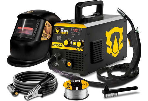 Maquina de solda inversora mig sem gas 130a kit acessorios