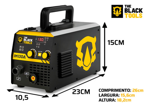 Maquina De Solda Inversora Mig Sem Gás 130a + Kit Acessórios