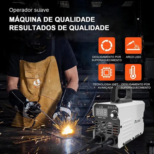 Máquina De Solda Inversora MMA 250A Sem Gás