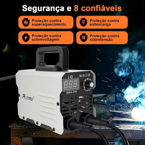 Máquina De Solda Inversora MMA 250A Sem Gás