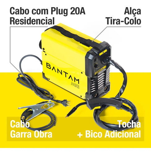 Máquina De Solda Mig Esab Bantam Mig Inversora Bivolt 110/220v