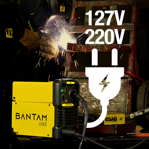 Máquina De Solda Mig Esab Bantam Mig Inversora Bivolt 110/220v