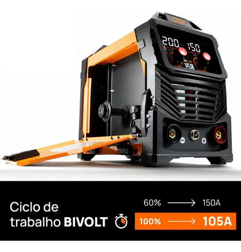 Máquina de Solda Multiprocesso MIG Flex 150a Pró Euro Bivolt MIG sem gás MMA TIG