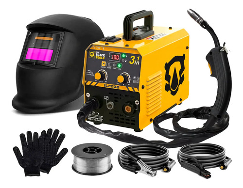 Maquina inversora de solda mig sem gas 130a 3 em 1 tig lift