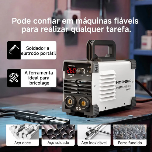 Máquina Inversora De Solda Portatil Mma-260a 110v