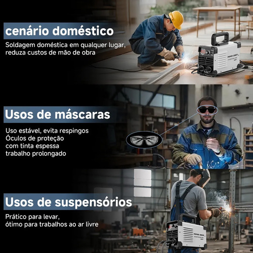 Máquina Inversora De Solda Portatil Mma-260a 110v
