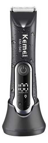 Maquina kemei km 1845 ceramica sem fio recarregavel