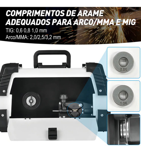 Máquina Solda Inversora 250a Sem Gás 3 Em 1 110v/220v Dobevi
