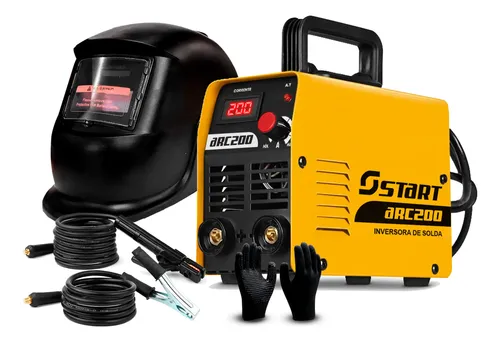 Maquina solda inversora mmatig 200a 220v mascara psolda
