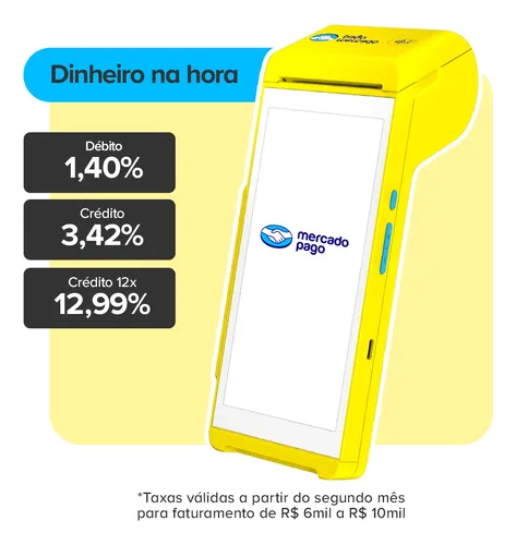 Maquininha de cartao mercado pago point smart 2 4g wifi nfc