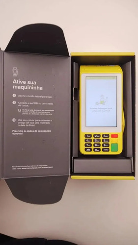 Maquininha De Cartão Pro 3 Mercado Pago Point Amarela Claro 4g/Wifi/Nfc