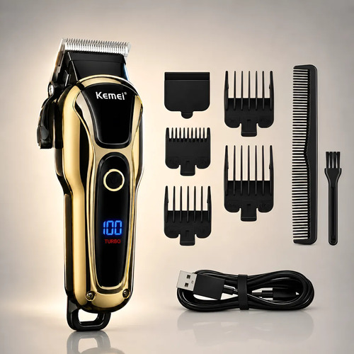Maquininha maquina cabelo barba profissional turbo sem fio