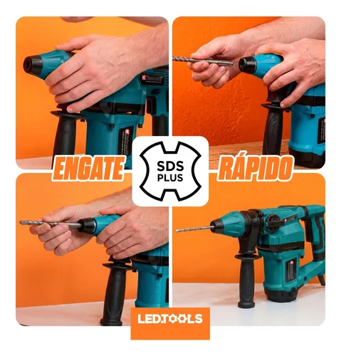 Martelete Furadeira Impacto 1600w 5,5j Rotativo Rompedor