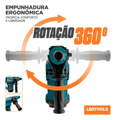 Martelete Furadeira Impacto 1600w 5,5j Rotativo Rompedor