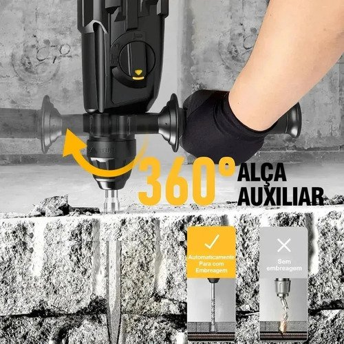 Martelete MESTRI Profissional SDS-Plus 980W para Concreto e Madeira
