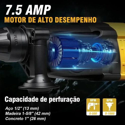 Martelete MESTRI Profissional SDS-Plus 980W para Concreto e Madeira